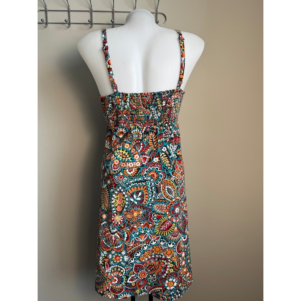 Tommy Bahama Paisley Floral Cotton Knit Sundress Sleeveless Multicolor XS Resort - Picture 4 of 12
